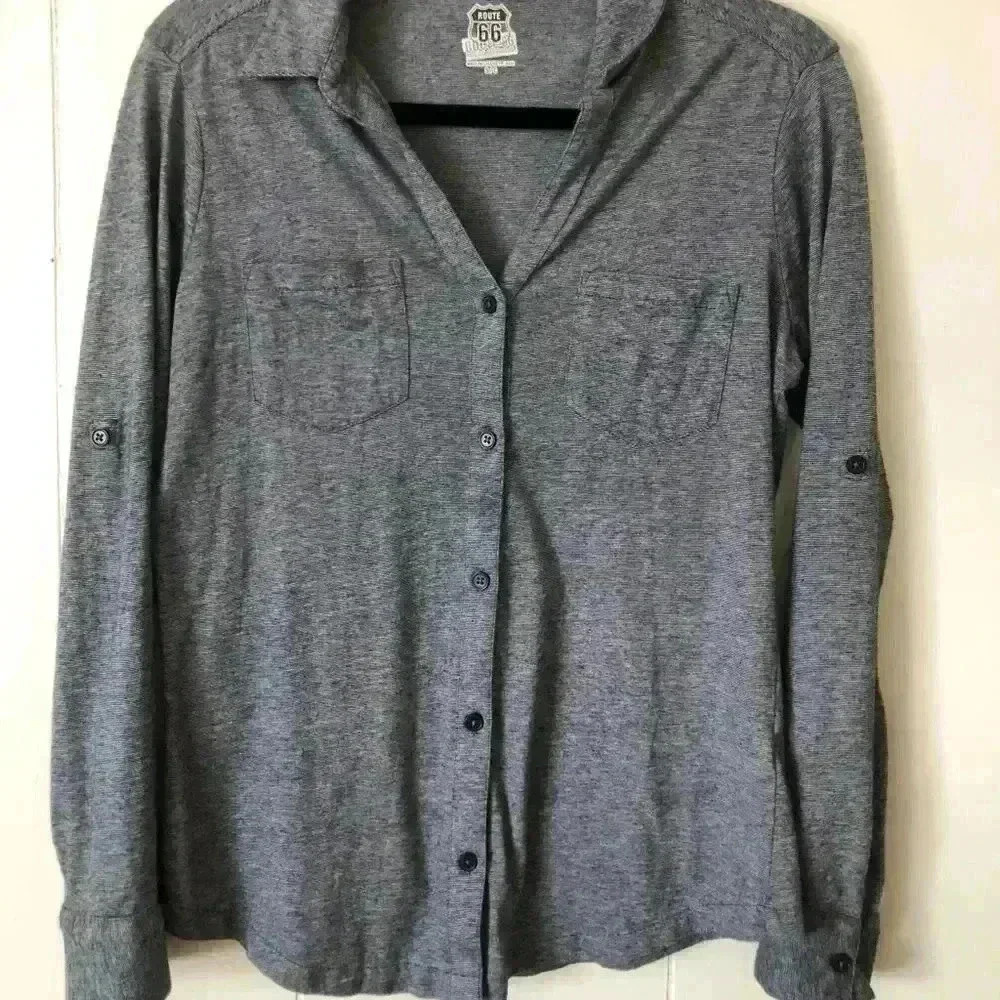 Route 66 Woman's Button Down Collared Shirt Size S